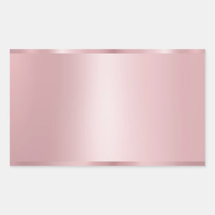 Trendy Rose Gold Moderne elegante Blank Template Rechteckiger Aufkleber