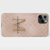 Trendy Rose Gold Orientale Monogram iPhone Hülle (Rückseite (Horizontal))