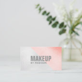 Trendy Rose Gold Silver Modern Chic Makeup Artist Visitenkarte (Stehend Vorderseite)