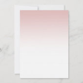 Trendy Rose Gold Template Handgeschriebener Skript Mitteilungskarte (Rückseite)