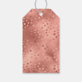 Trendy Rose Gold und Gold Cake Geschenkanhänger (Rückseite)