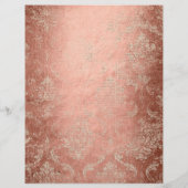 Trendy Rose Gold und Silver Floral Cake Cutting Flyer (Hinten)