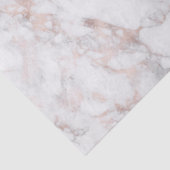 Trendy Rose-Gold & White Imitats Marmor Seidenpapier (Ausschnitt)