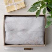 Trendy Rose-Gold & White Imitats Marmor Seidenpapier (Geschenk)