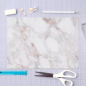 Trendy Rose-Gold & White Imitats Marmor Seidenpapier (Handwerk)