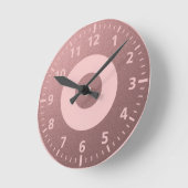 Trendy Rose Pink Glitzer Runde Wanduhr (Winkel)