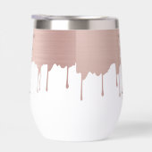 Trendy Rose Pink Gold Metallic Tropfen 21. Geburts (Rechts)