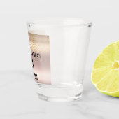 Trendy Rose Pink Gold Metallic Tropfen 21. Geburts Schnapsglas (Rechts)