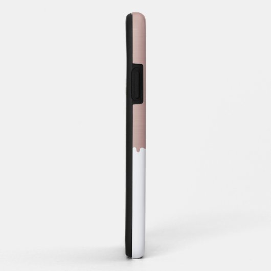 Trendy Rose Pink Gold Metallic Tropfen Monogram Case-Mate iPhone Hülle (Hinten/Rechts)