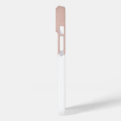 Trendy Rose Pink Gold Metallic Tropfen Monogram Case-Mate iPhone Hülle (Rückseite / Links)