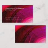 Trendy Rose Pink Red Futuristic Moderne Visitenkarte (Vorne/Hinten)