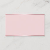 Trendy Rosegold Moderne Elegante einfache Vorlage Visitenkarte (Rückseite)