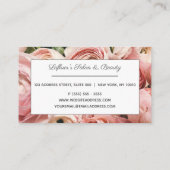 Trendy Rosen-Goldblumenmake-upkünstler-Haar-Salon Visitenkarte (Rückseite)