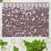 Trendy Rosen-GoldImitat-Glitzer und Diamanten Handtuch (Gefaltet)