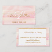 Trendy Rosen-Goldmake-upkünstler-Haar-Salon Visitenkarte (Vorne/Hinten)