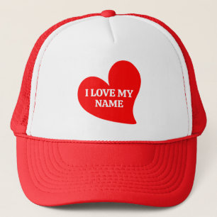 TRENDY ROTES HERZ ICH LIEBE MEINEN ROMANTISCHEN VA TRUCKERKAPPE