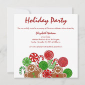 Trendy Rotweihnachtskuchen Einladung (Vorderseite)