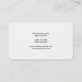 Trendy Roundy Corner Script Manager Business Card Visitenkarte (Rückseite)