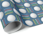 Trendy Royal Blue Golf Ball und T-Shirt Gift Geschenkpapier (Rolleneckpunkt)