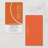 Trendy runde halbe   MUTIGE abstrakte moderne Visitenkarte (Vorne/Hinten)