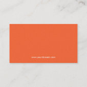 Trendy runde halbe   MUTIGE abstrakte moderne Visitenkarte (Rückseite)