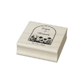Trendy Rustic Chic Wildflowers Window Arch Wedding Gummistempel (Stempel)