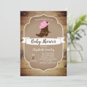 Trendy Rustic Western Cowgirl Boots Einladung (Stehend Vorderseite)