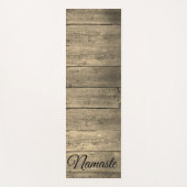 Trendy Rustic Wood Namaste Personalisiert Yogamatte (Vorderseite)