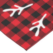 Trendy rustikale kariert-weiße Rentiere Rot Schwar Tischdecke (Schrägansicht)
