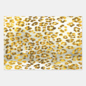 Trendy Safari Chic Gold Animal Print Geschenk Geschenkpapier Set (Vorderseite 3)