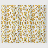 Trendy Safari Chic Gold Leopard Print Geschenk Geschenkpapier (Flach)