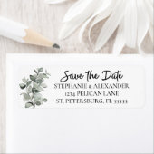 Trendy Sage Green Eukalyptus Wedding Save the Date (Insitu)