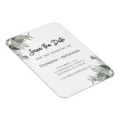 Trendy Sage Green Eukalyptus Wedding Save the Date Magnet (Rechte Seite)
