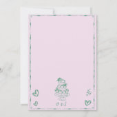 Trendy Sage Hand Drawn Quirky Scribble Wedding Einladung (Rückseite)