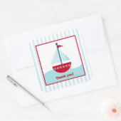 Trendy Sailboat Square Gefallen Stickers (6 große) (Umschlag)