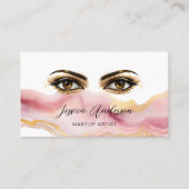 Trendy Salon Makeup Artist Brown Eyes Lashes Visitenkarte (Vorderseite)