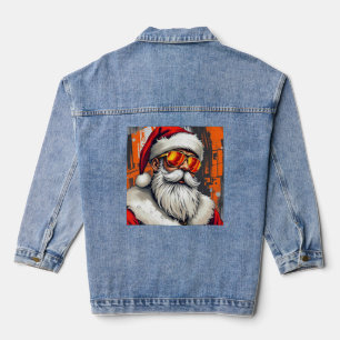Trendy Santa Claus Denim Jacket Jeansjacke