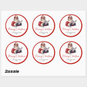 Trendy Santa Claus Script Font Holiday Sticker (Blatt)