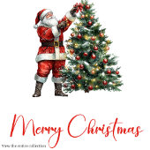 Trendy Santa Claus Watercolor Holiday Tableware Pappteller