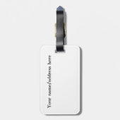 Trendy Santorini Griechenland Illustration Gepäckanhänger (Rückseite vertikal)