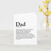 Trendy Scandi Dad definition modern typography Karte (Gelbe Blume)