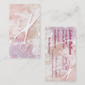 trendy Scheren des Haar-Stylistsalongalaxie-Rosas Terminkarte (Vorne/Hinten)