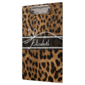 Trendy schicke gürtelige Imitate brauner Leopard Klemmbrett (Links)