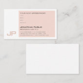 Trendy Schlicht Appointment Erinnerung Ausgezeichn Terminkarte (Vorne/Hinten)