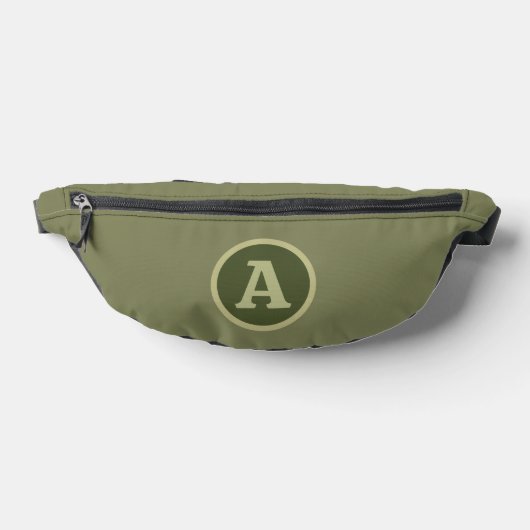 Trendy Schlicht Army Green Personalisiert Letter. Bauchtasche (Ablage )