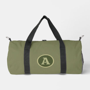Trendy Schlicht Army Green Personalisiert Letter. Duffle Bag