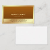 Trendy Schlicht Beruflich Moderne Elegante Gold Visitenkarte (Vorne/Hinten)