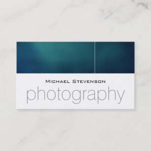Trendy Schlicht Blue White Artist Business Card Visitenkarte