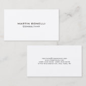 Trendy Schlicht Clean Simple Visitenkarte (Vorne/Hinten)