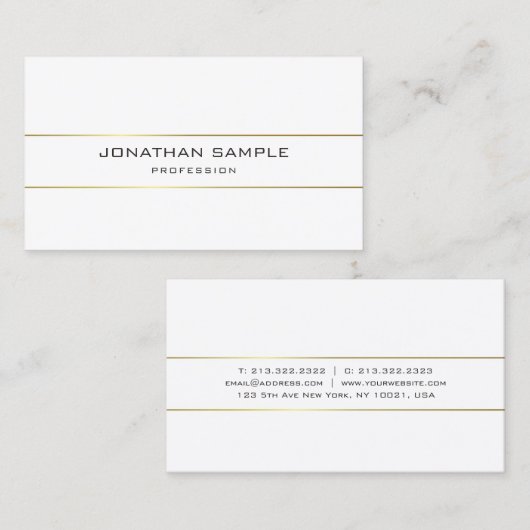 Trendy Schlicht Elegante Ein perfektes Wochenende Visitenkarte (Vorne/Hinten)